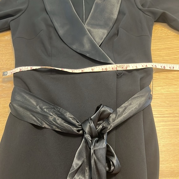 Eliza J long sleeve Tuxedo grown women maxi black dress size 4 NWOT - Picture 7 of 10